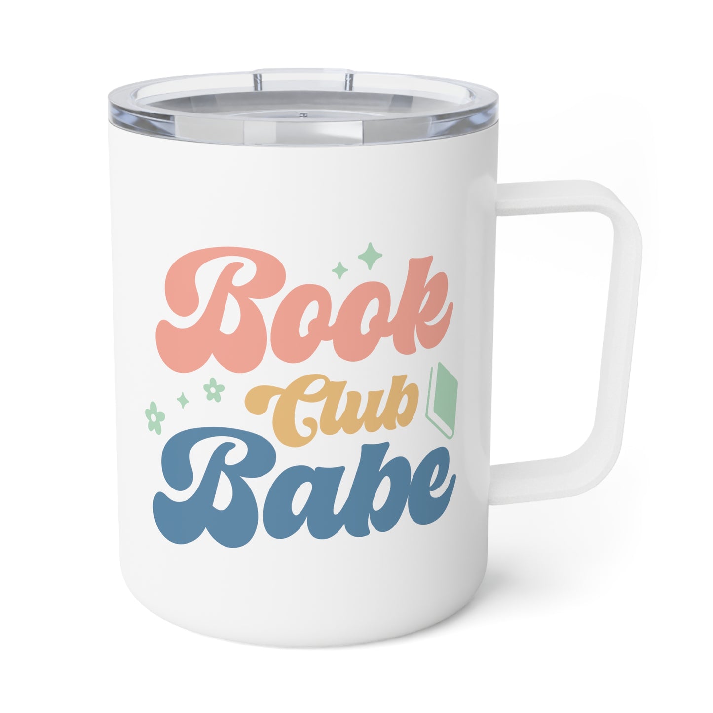 Book Club Babe Mug, 10oz mug with lid