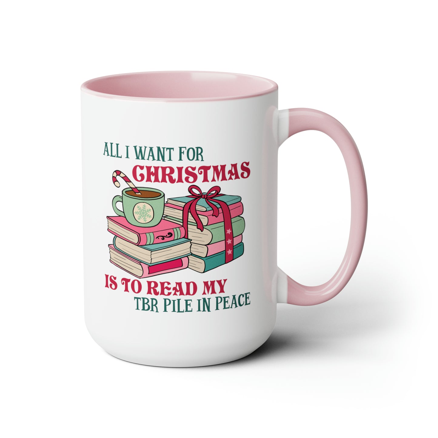 Bookish Christmas Mug, 15oz