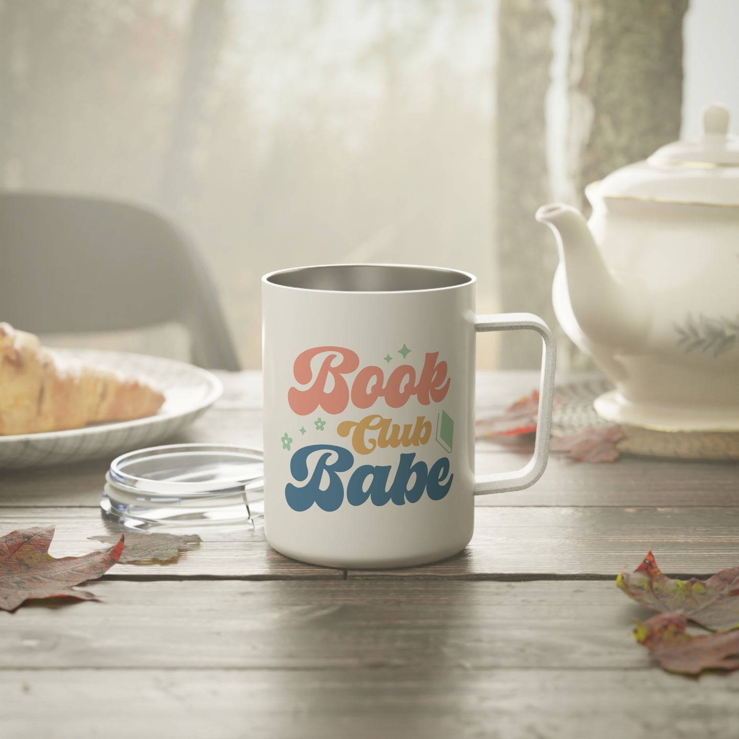 Book Club Babe Mug, 10oz mug with lid