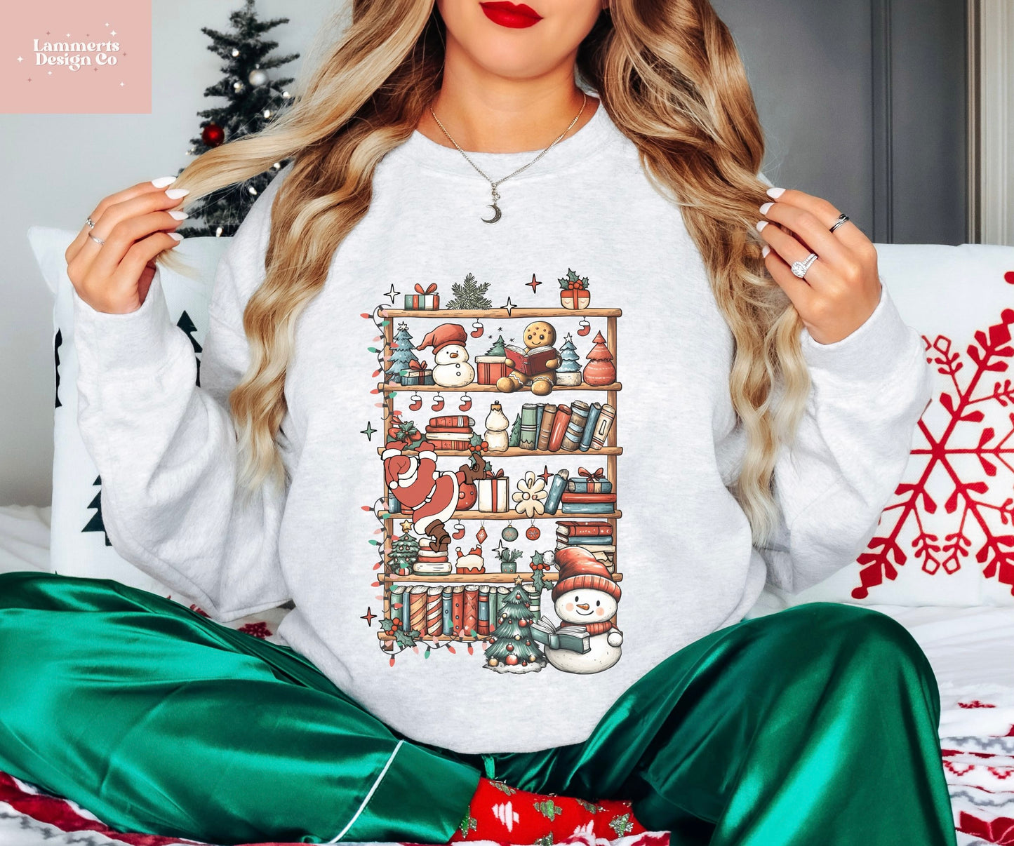 Christmas Book Shelf Sweatshirt