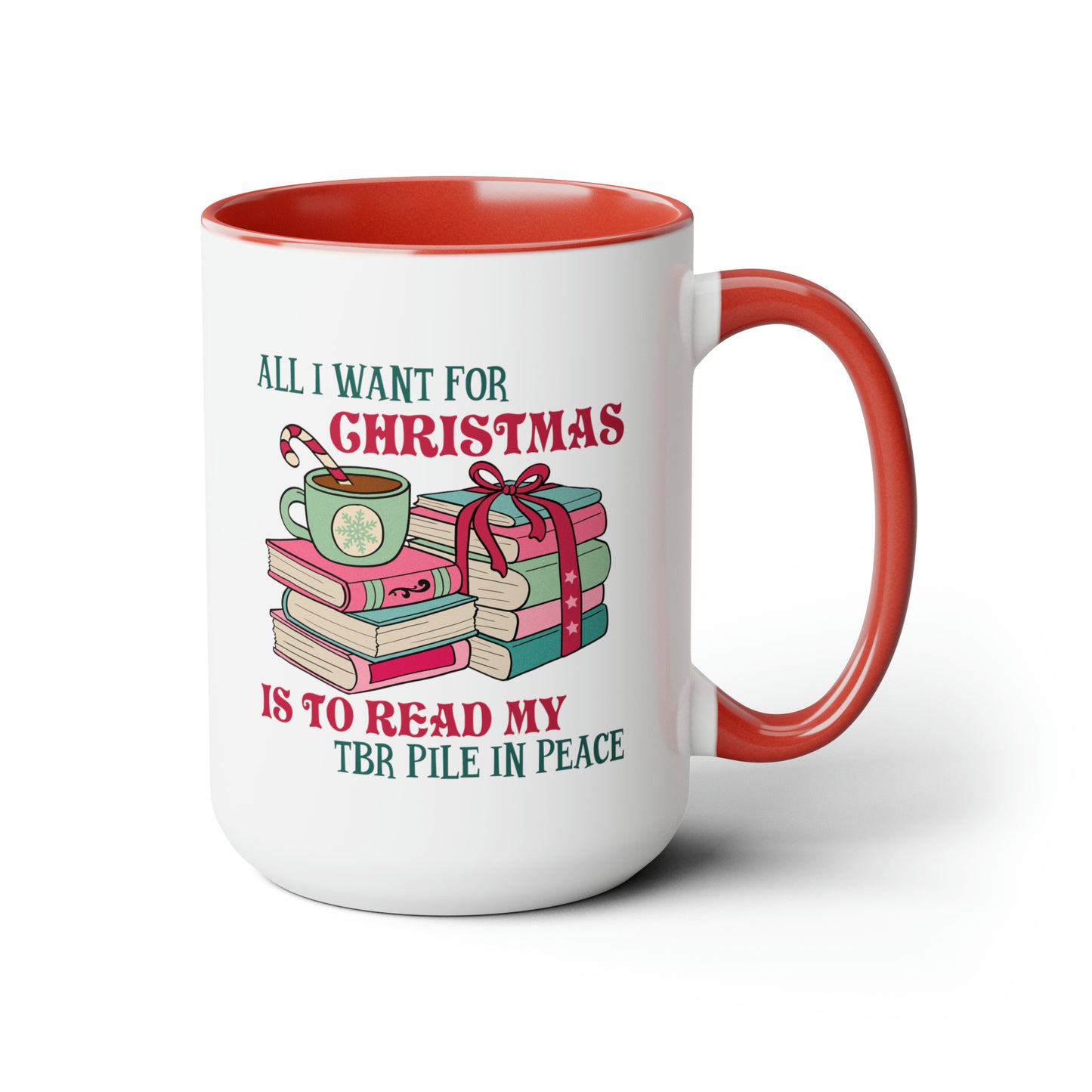 Bookish Christmas Mug, 15oz