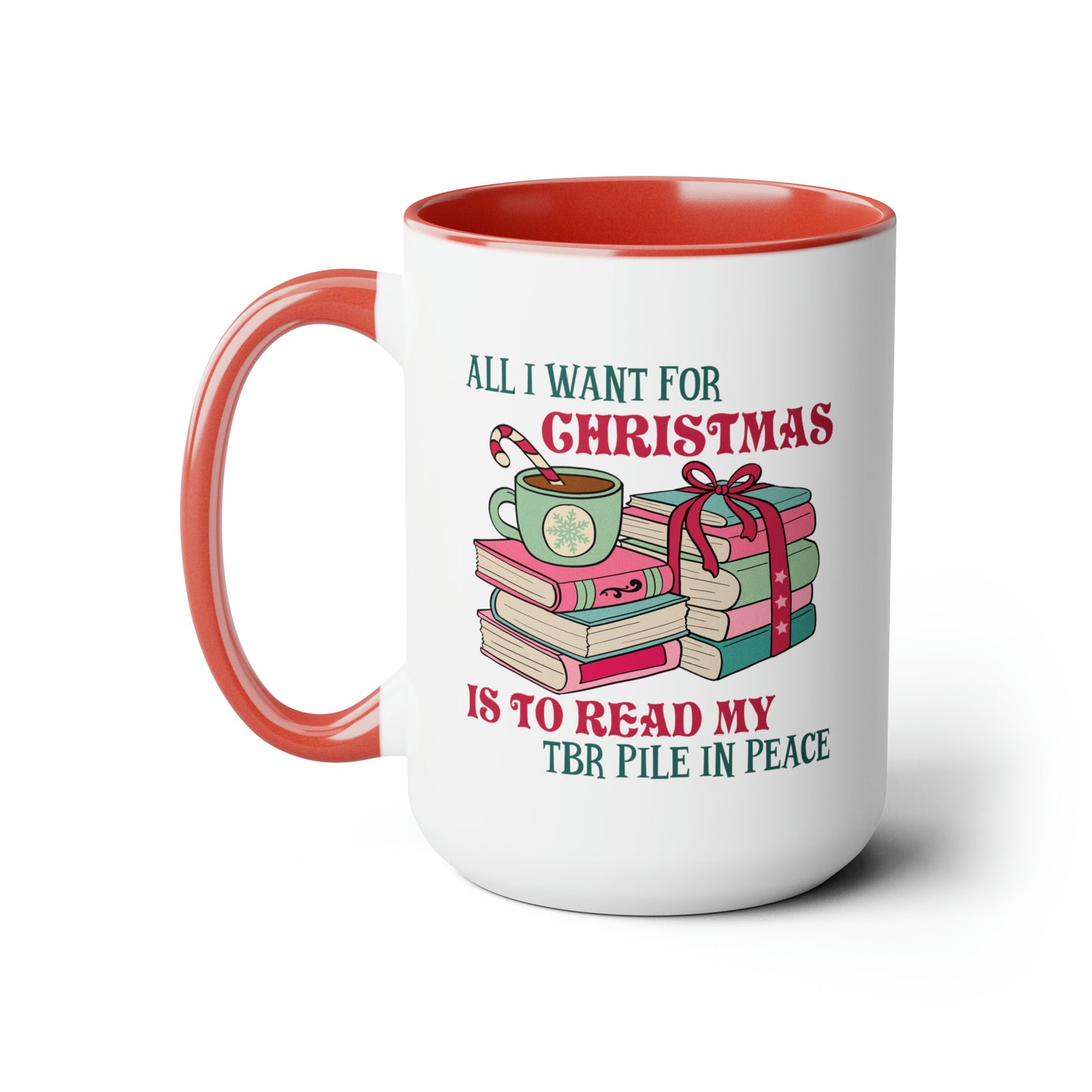 Bookish Christmas Mug, 15oz