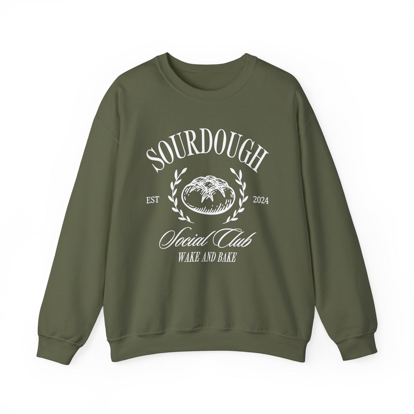 Sourdough Social Club Crewneck Sweatshirt - white letters