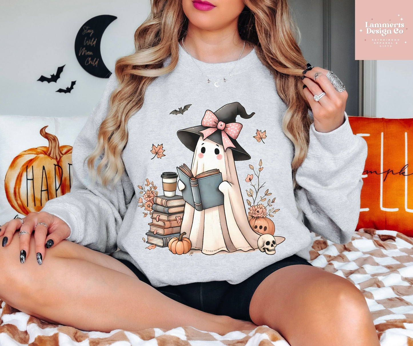 Ghost Reading Crewneck Sweatshirt