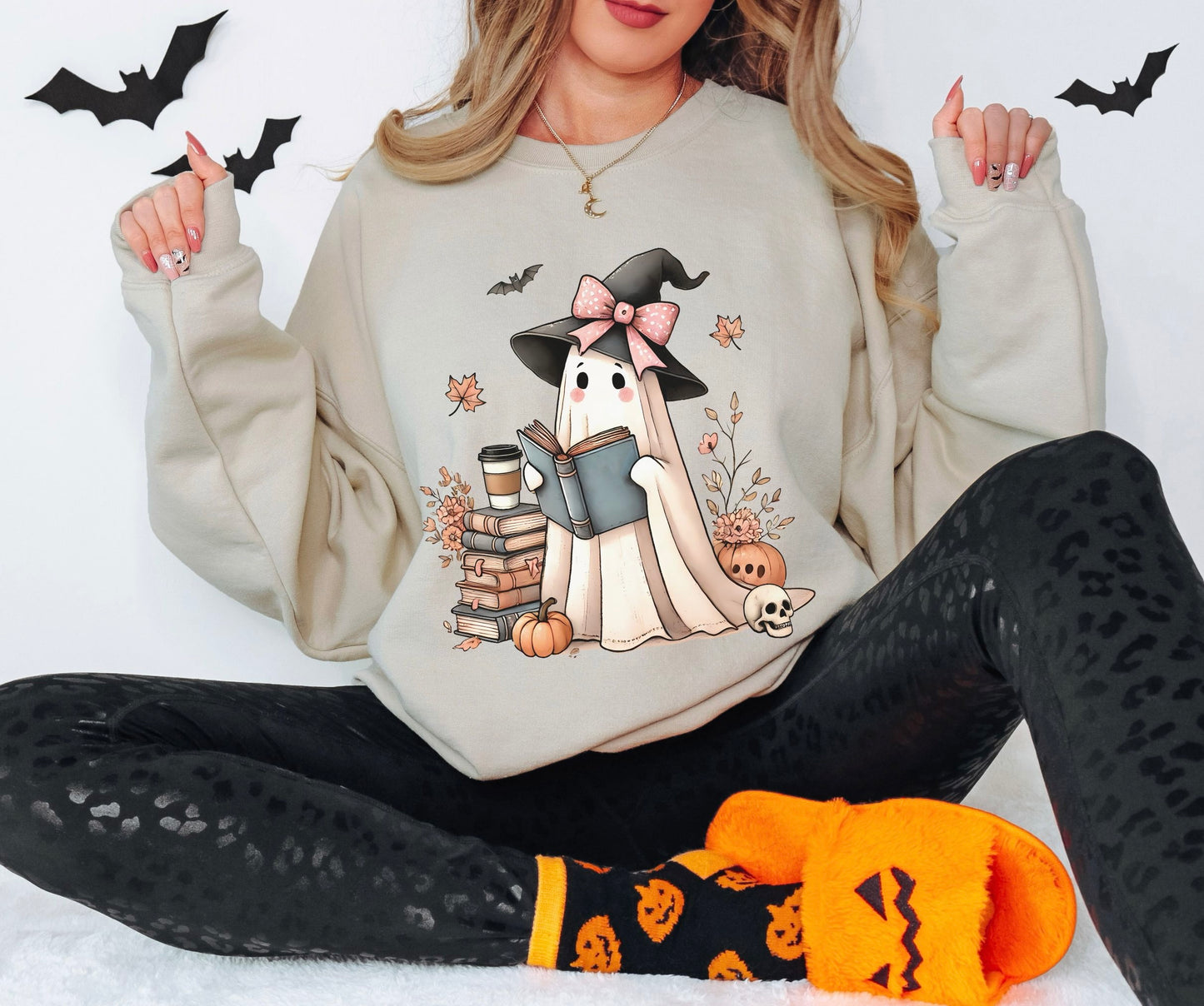 Ghost Reading Crewneck Sweatshirt