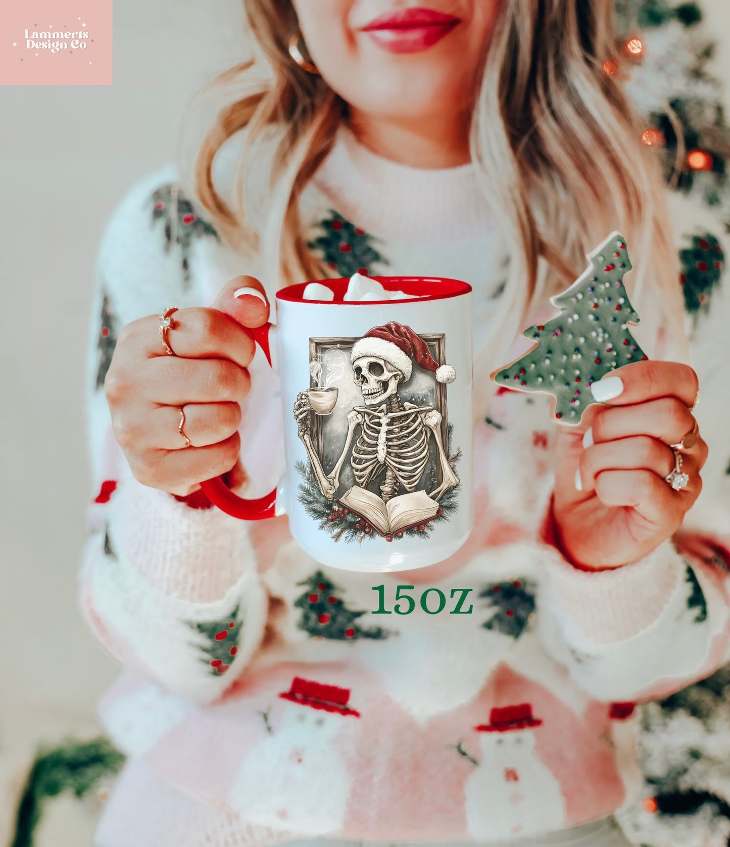 Spooky Skeleton Christmas Mug (11, 15oz)