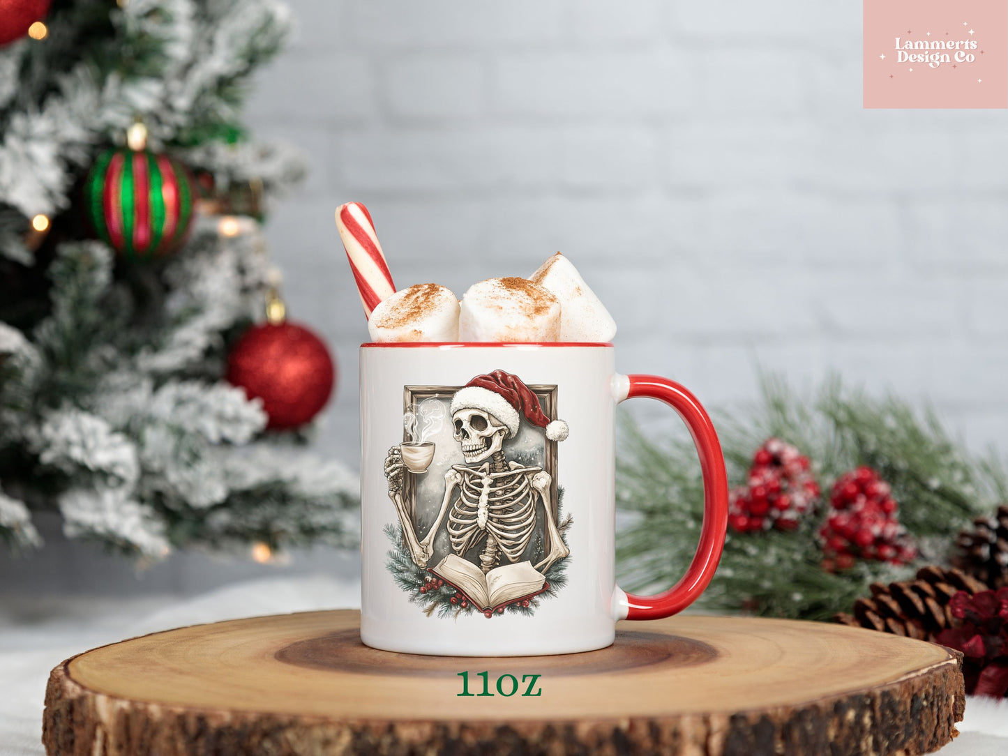 Spooky Skeleton Christmas Mug (11, 15oz)