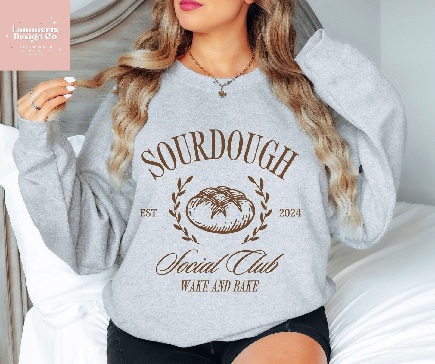 Sourdough Social Club Crewneck Sweatshirt -Dark Letters