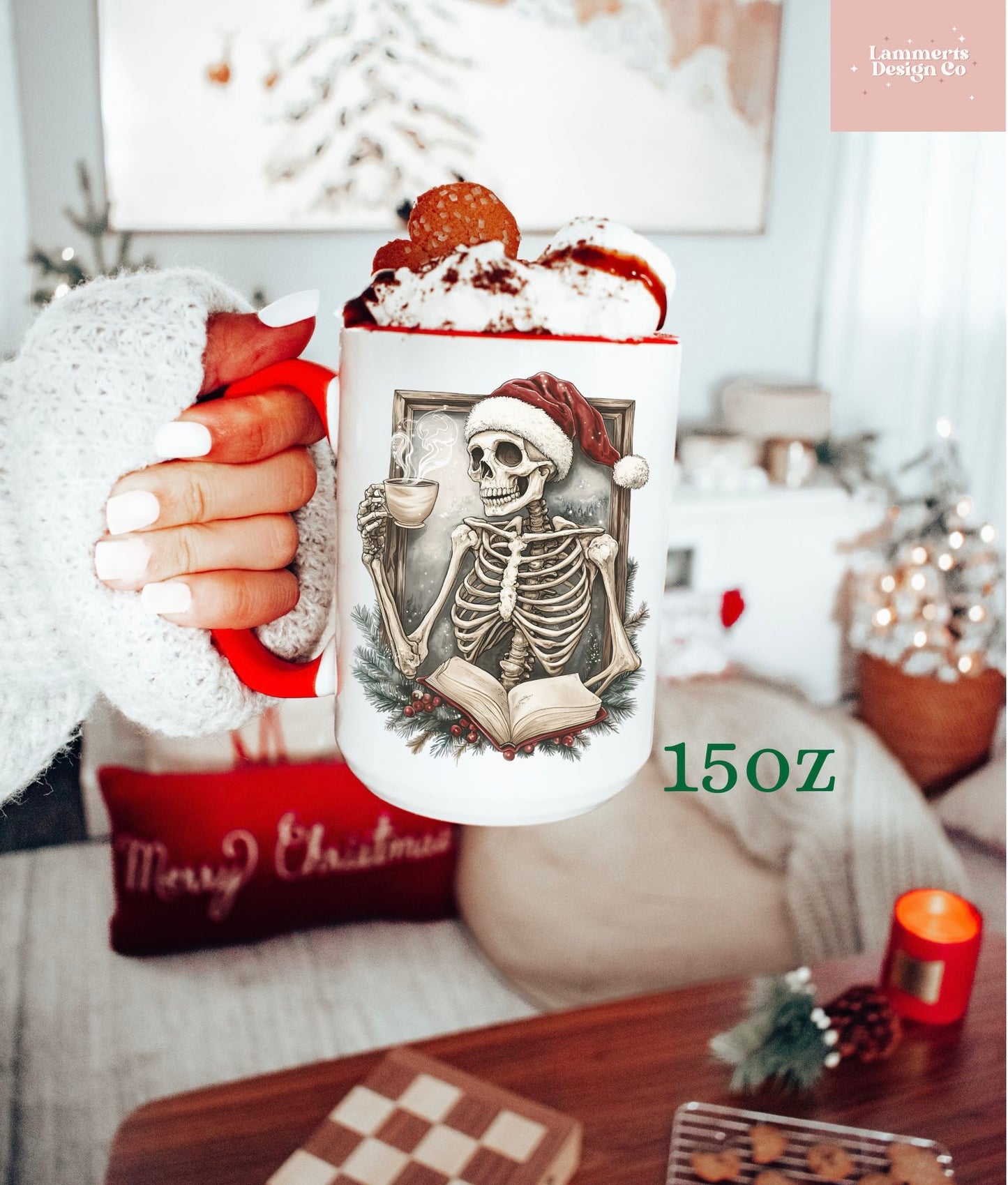 Spooky Skeleton Christmas Mug (11, 15oz)