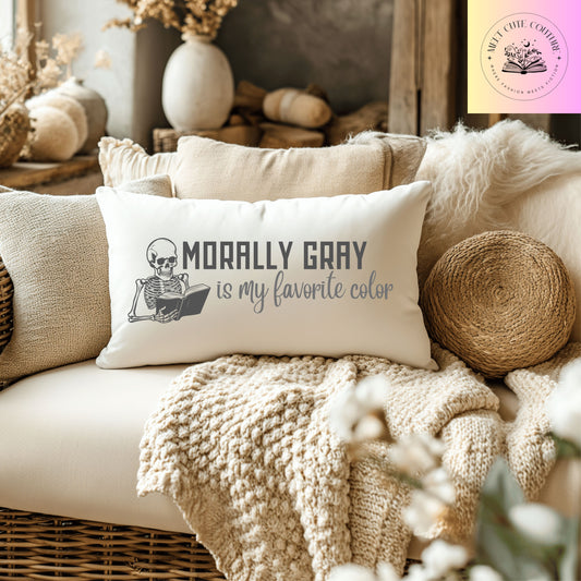 Morally Gray Is My favorite Color Lumbar Pillow