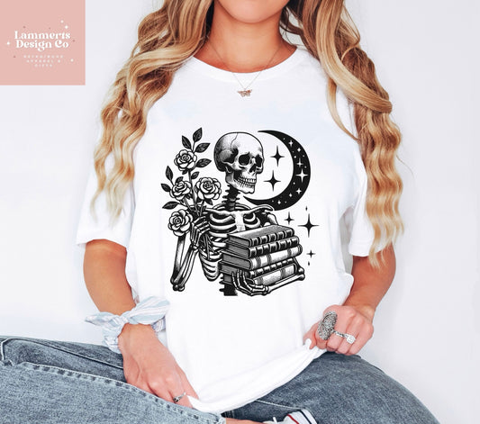 Floral Skeleton Reader Tee