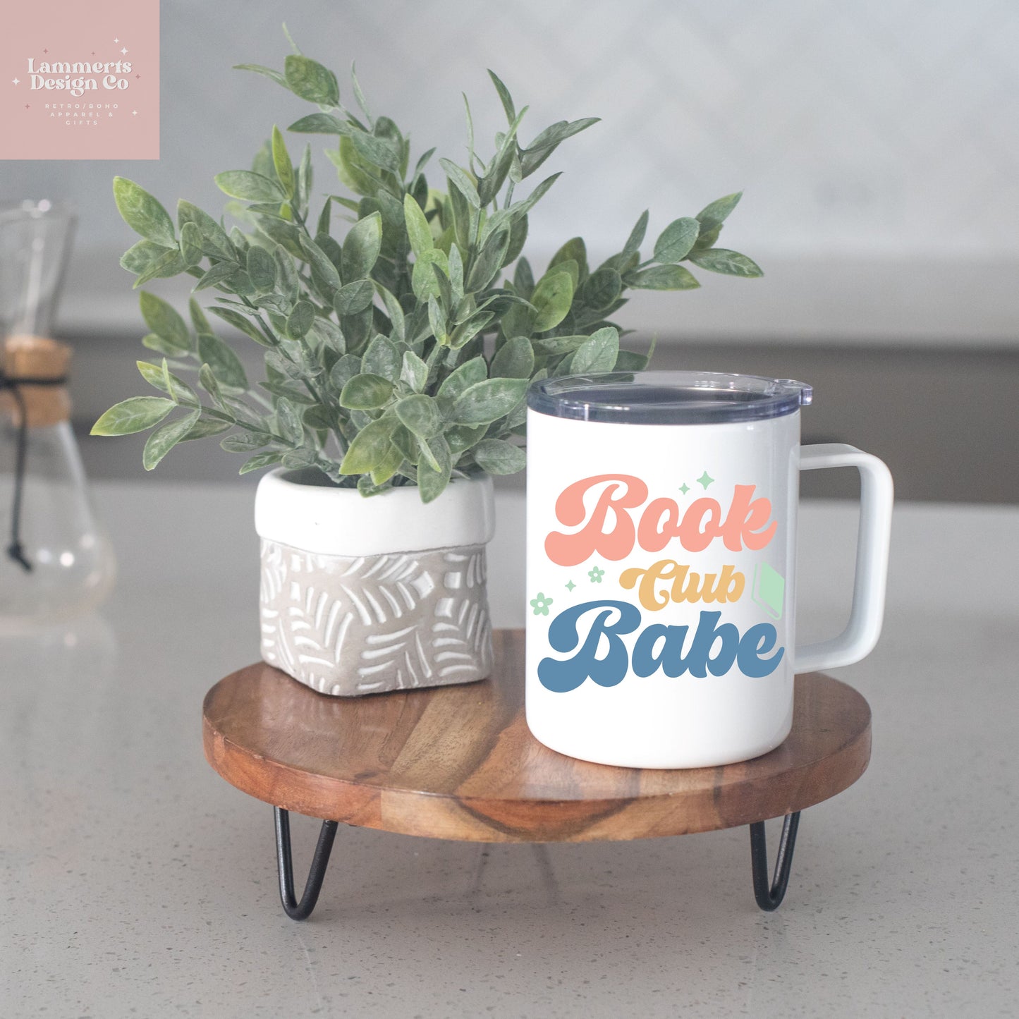 Book Club Babe Mug, 10oz mug with lid