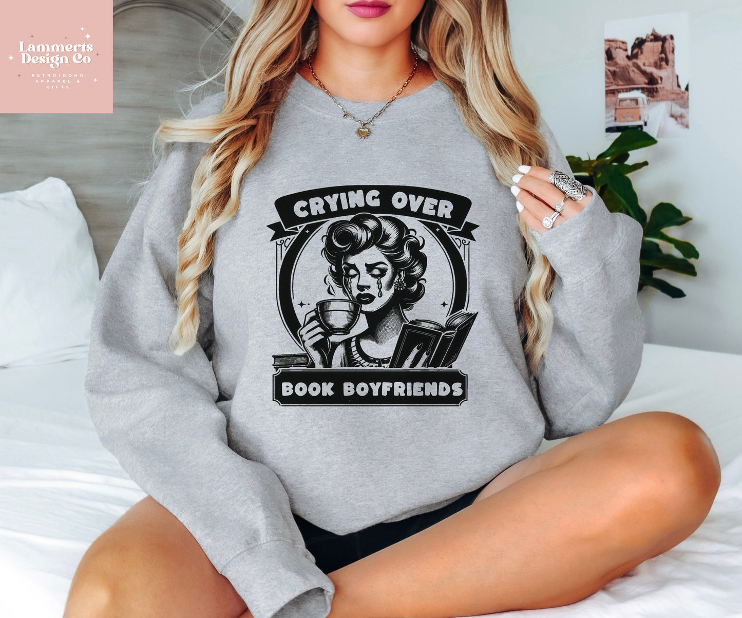 Crying Over Book Boyfriends Sweater