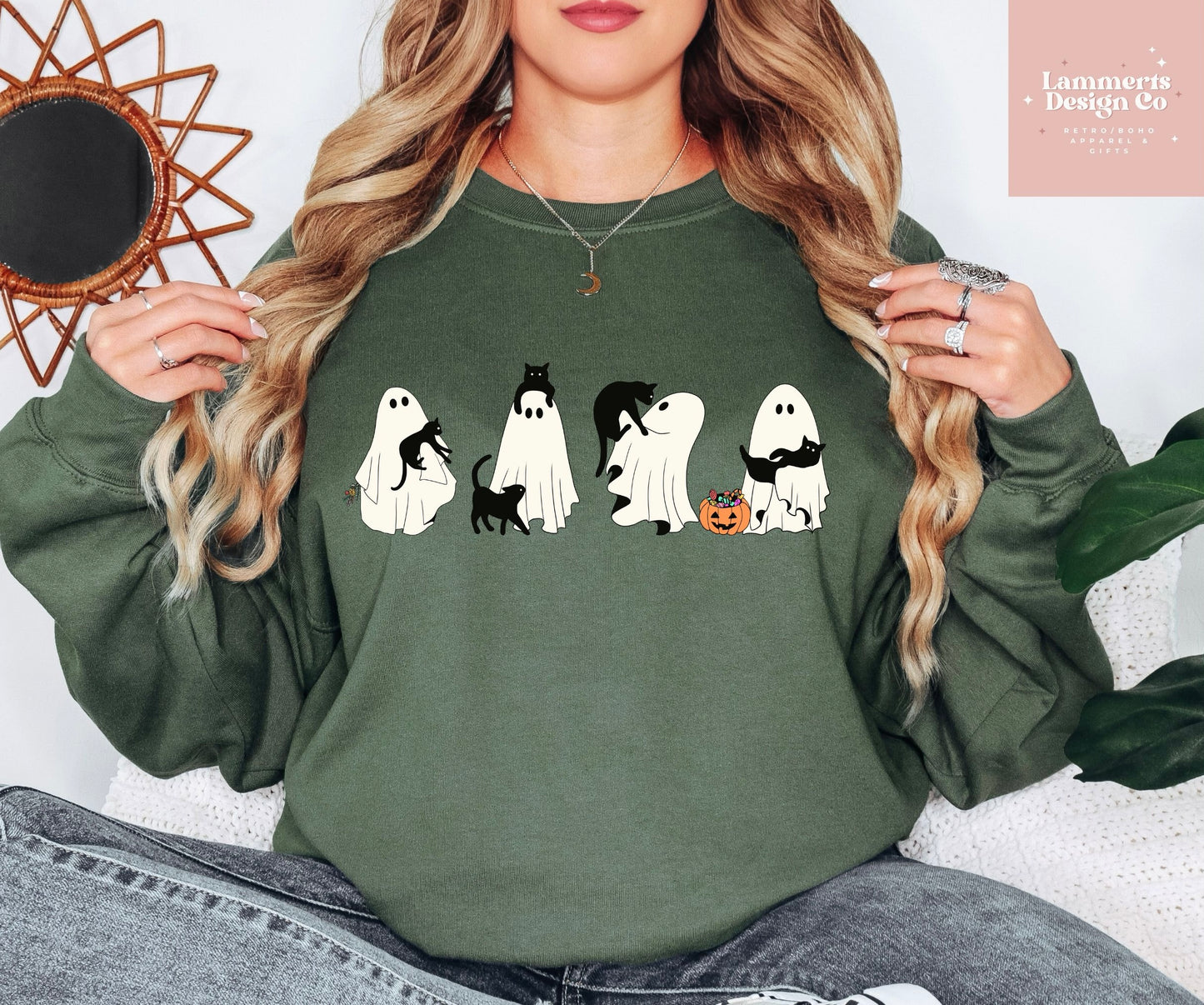 Ghost Cat Sweatshirt