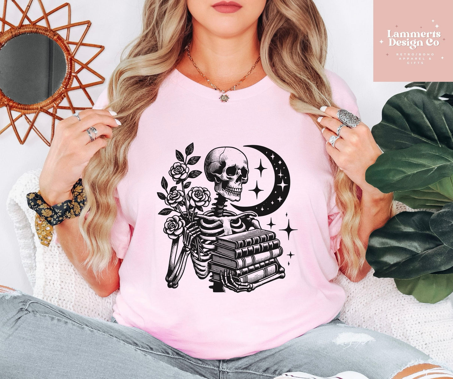 Floral Skeleton Reader Tee